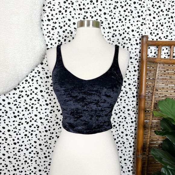 lululemon athletica Tops - Lululemon | Align Tank Crushed Velvet Black Special Edition Workout Crop Top 2